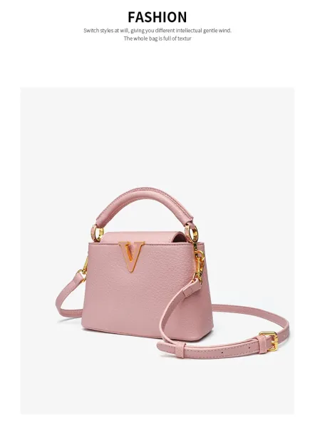 Valentino VLogo Mini Top Handle Bag Pink Handbag - 27