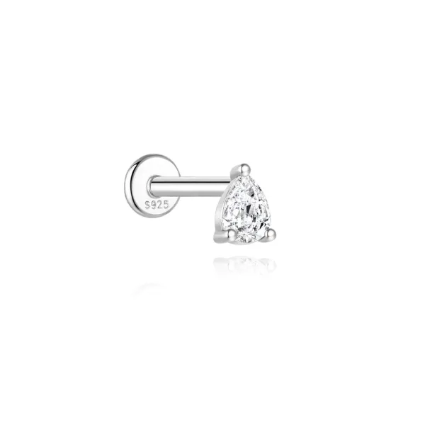 Design Marquise Cut Crystal Chain Necklace Silver Jewelry - 31