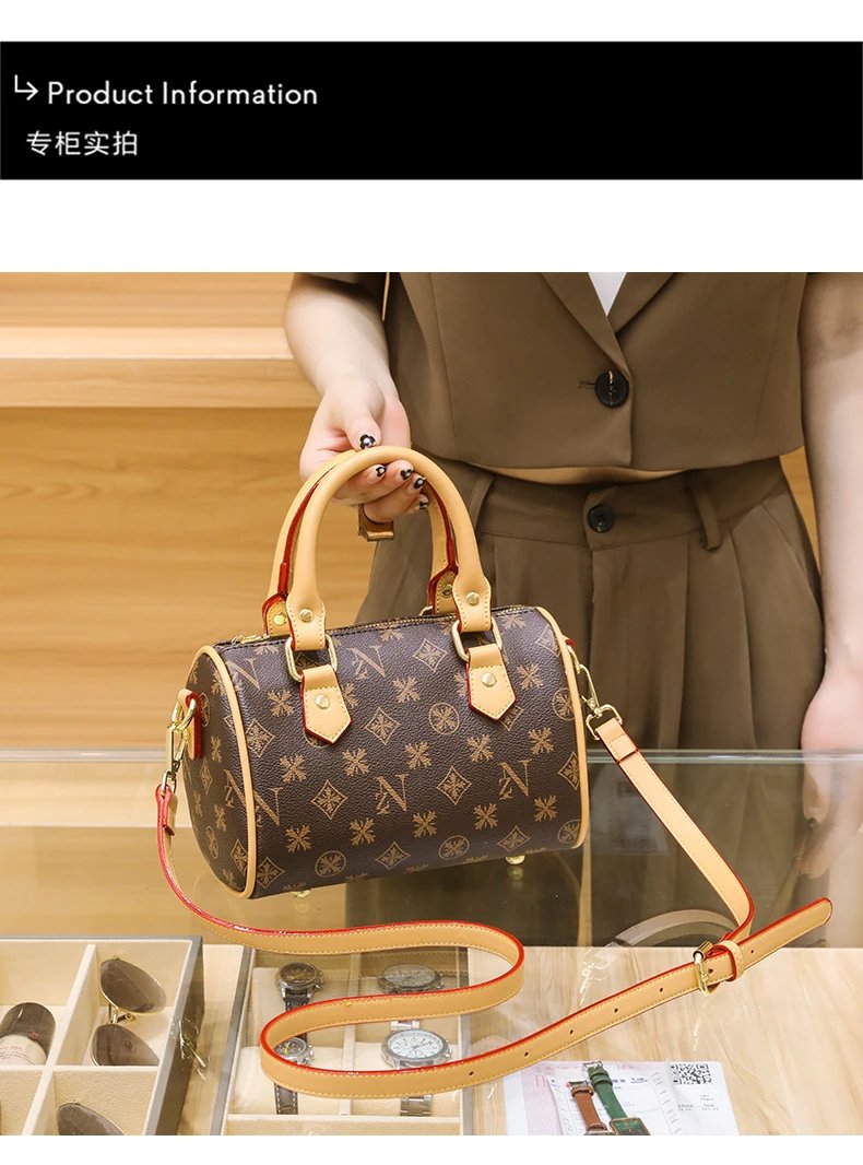 Louis Vuitton Monogram Boston Bag Brown Beige Handbag - 6
