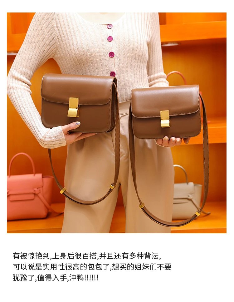 Celine Triomphe Mini Brown Leather Crossbody Bag - 4