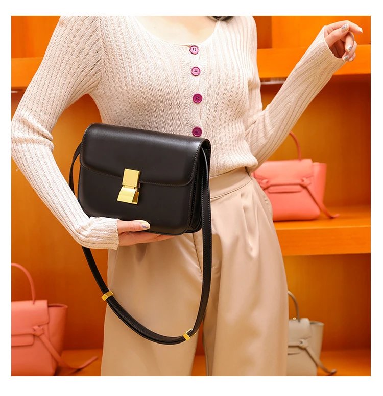 Celine Triomphe Mini Brown Leather Crossbody Bag - 12