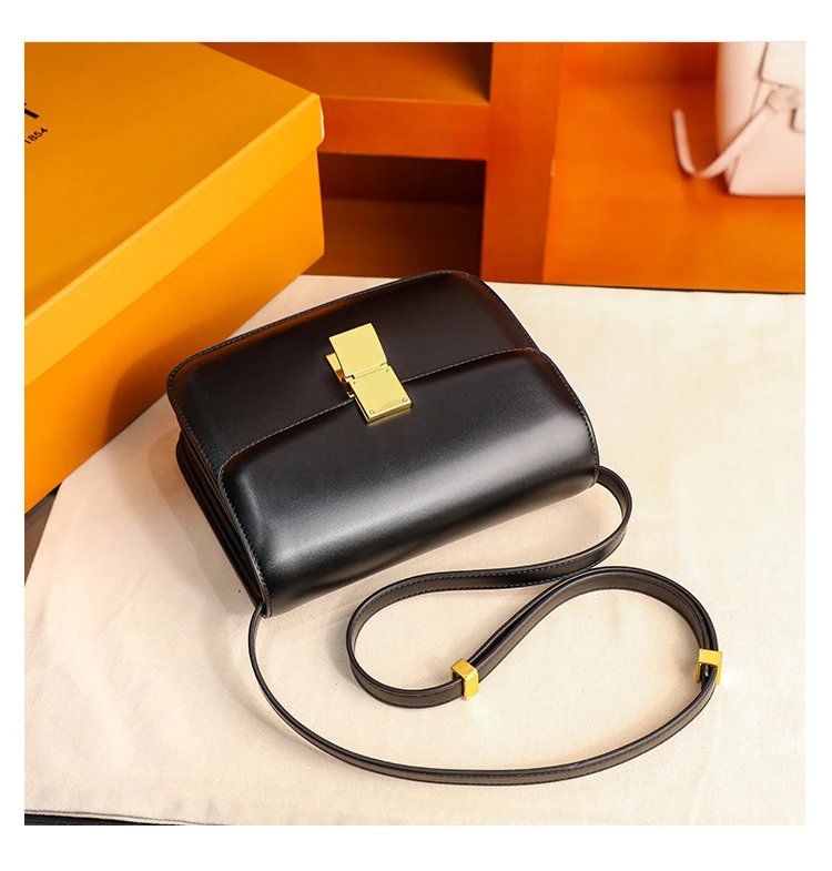 Celine Triomphe Mini Brown Leather Crossbody Bag - 26