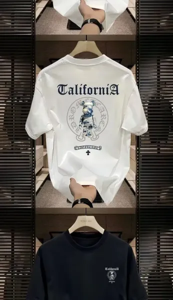 Design YZEE MC California Graphic T-Shirt Burgundy T-Shirts - 3