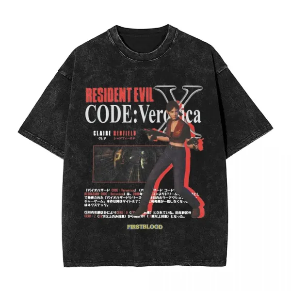 Design Firstblood Resident Evil Code: Veronica X Graphic Tee Black T-Shirts - 1