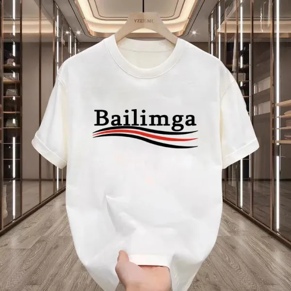 Design Bailimga Logo Print White T-Shirt T-Shirts - 12