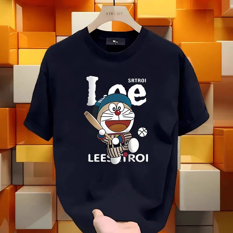 Lee SRTRIO Doraemon Graphic Print Black T-Shirt - 6