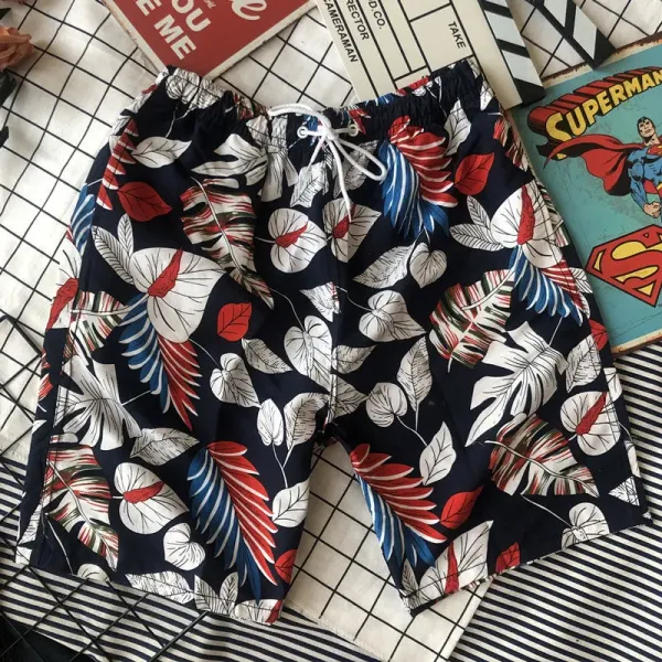 Design Shark Print Swim Trunks Green Shorts Swimwear - 11