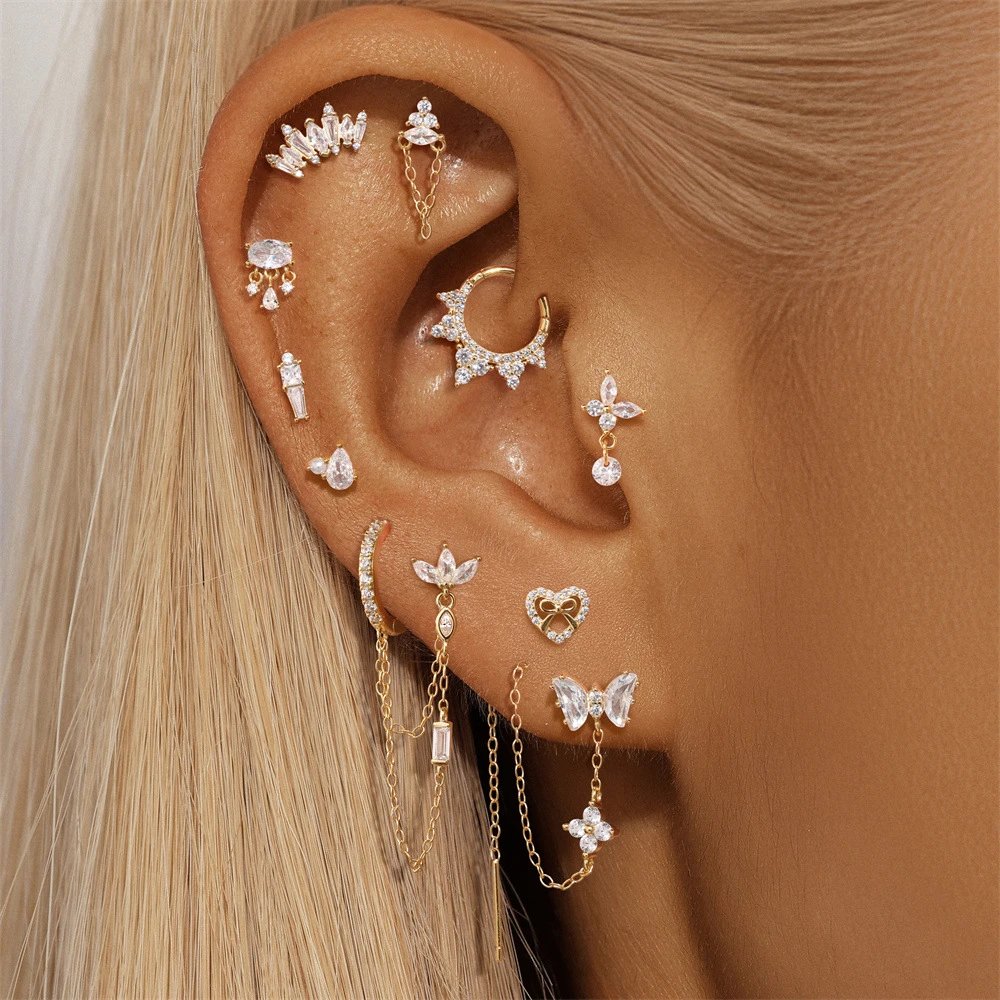 Design S925 Sterling Silver Dolphin Cartilage Earring Jewelry - 25