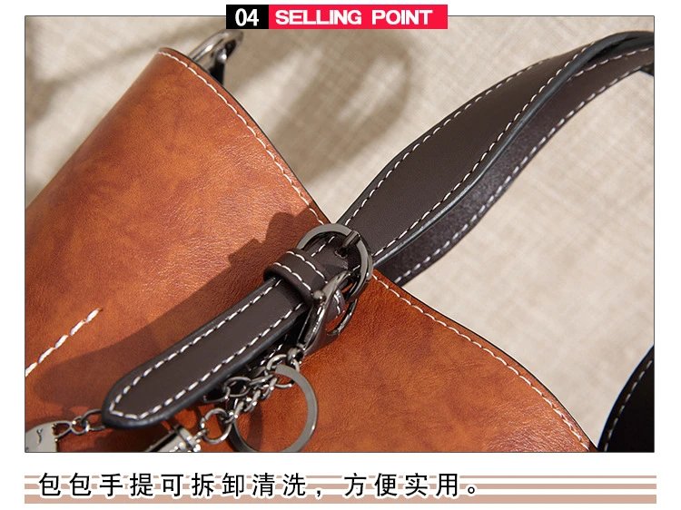 Design Tassel Detail Red Leather-look Tote Handbag Tote Bag - 36