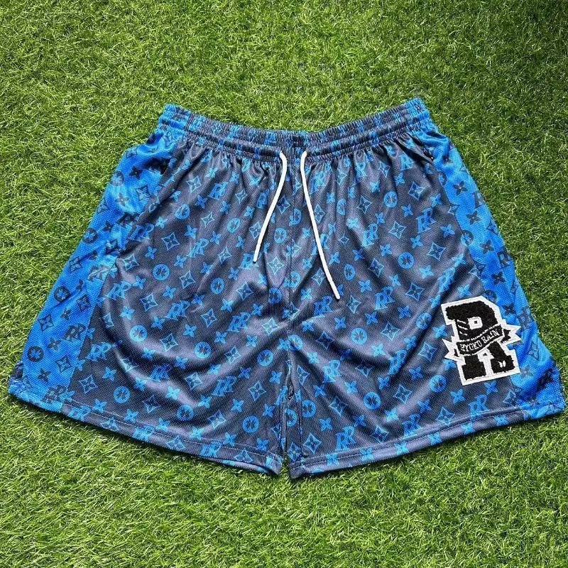Louis Vuitton Monogram Repeat Print Basketball Shorts Black / White - 15