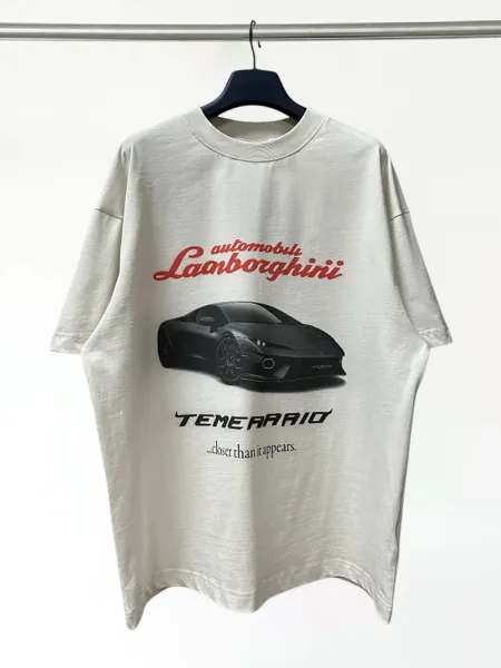 Design Lamborghini Temerario Graphic T-Shirt Off-White T-Shirts - 7