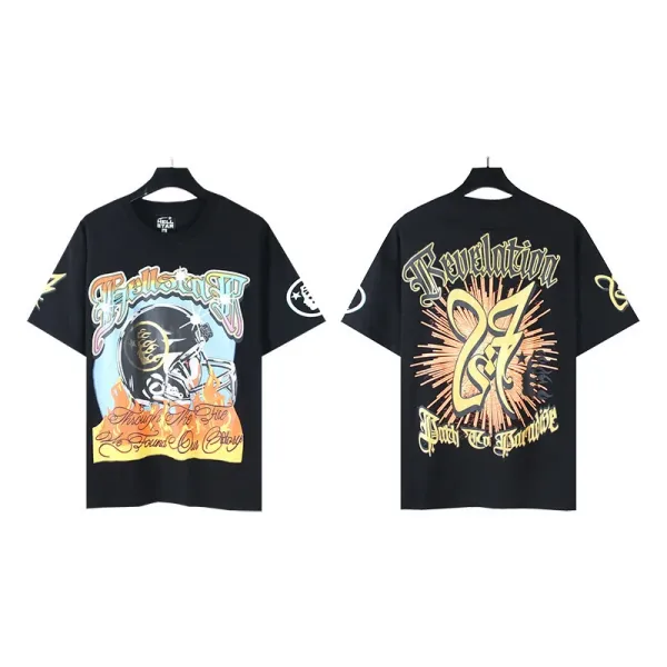 Hellstar Hellstorm Through The Fire Graphic T-Shirt Black - 1