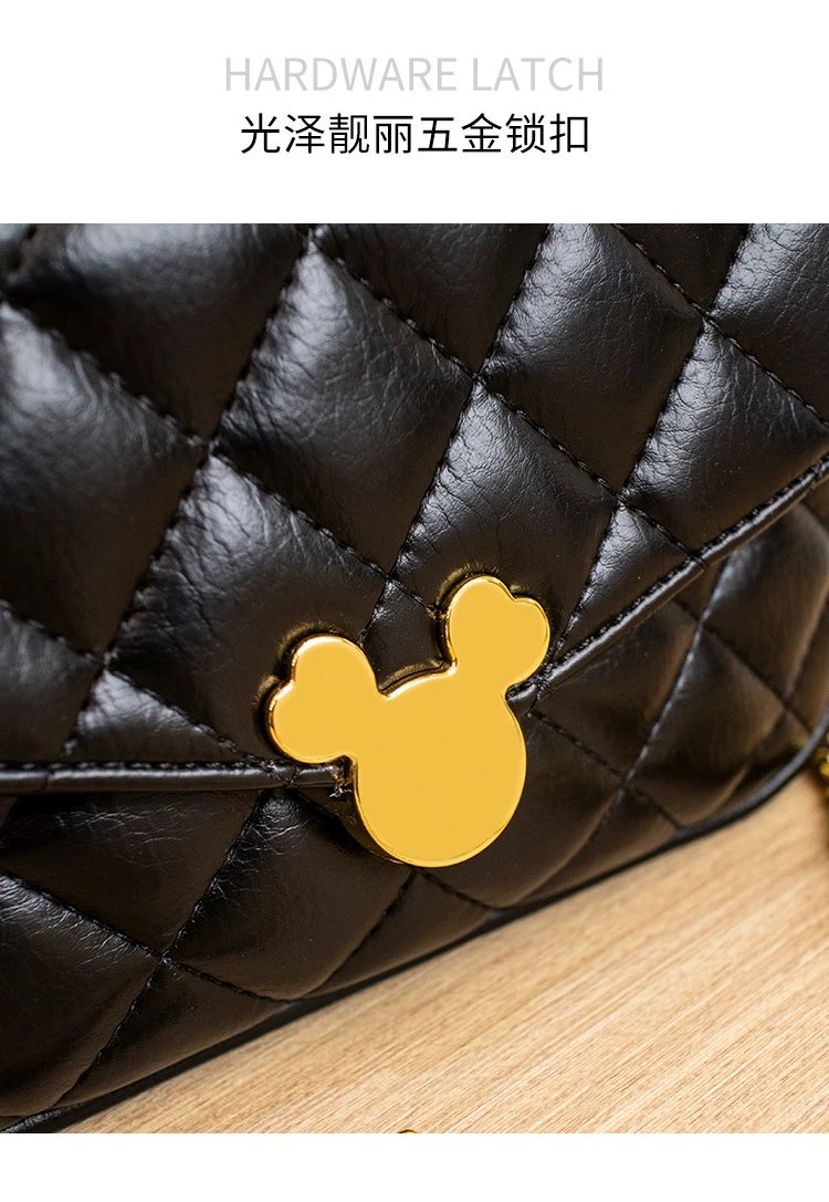 Design Disney x Unknown Brand Mickey Mouse Quilted Chain Crossbody Bag White Crossbody Bags - 12