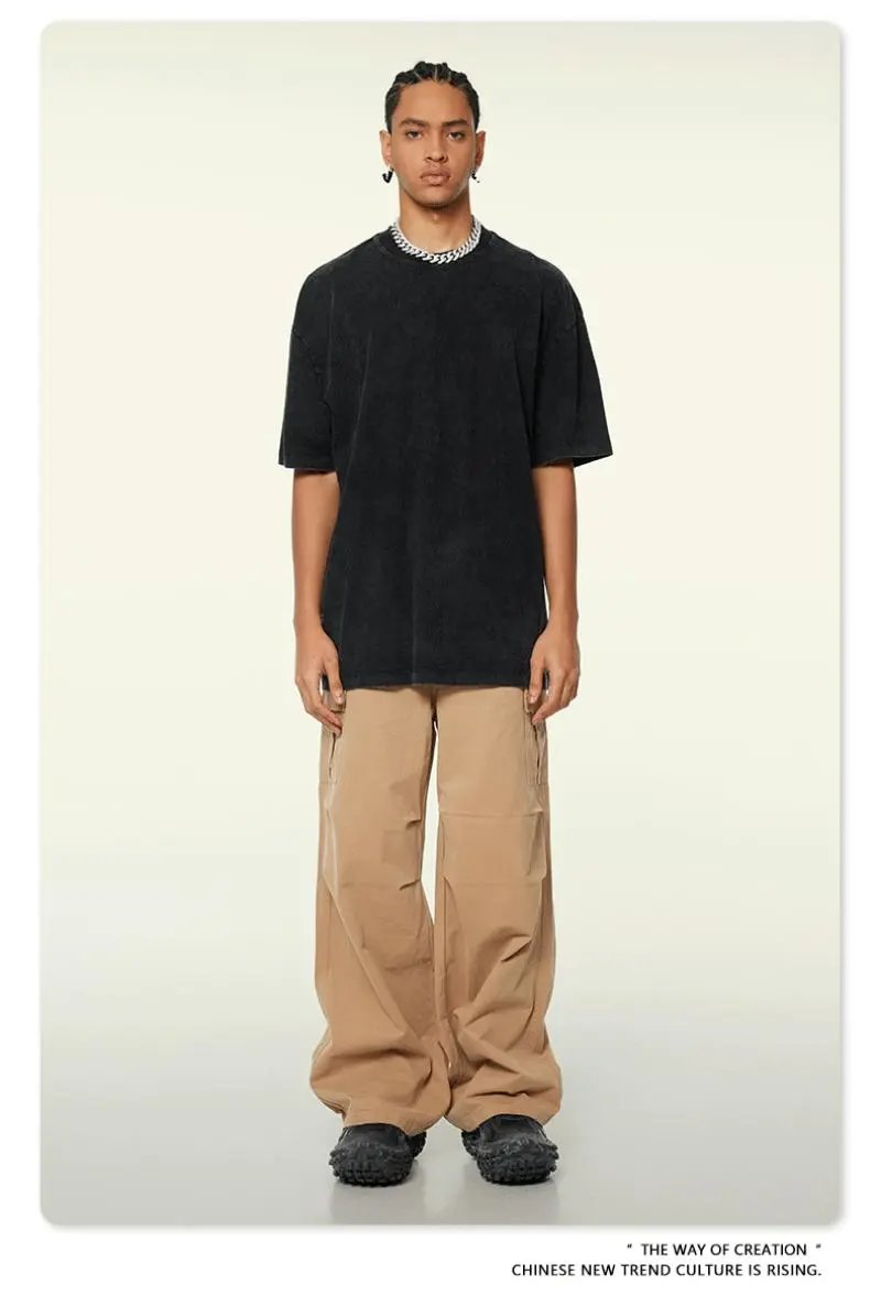 Design Beingmove Washed Beige Oversized T-Shirt T-Shirts - 31