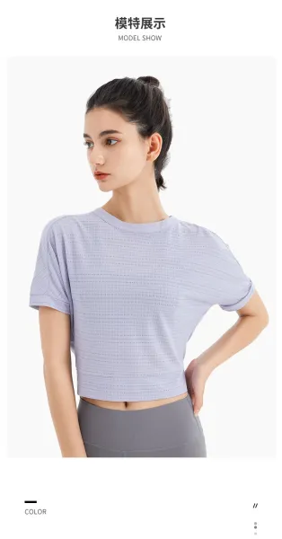 Design Twist-Back Cropped Sports Top Lavender Activewear - 7