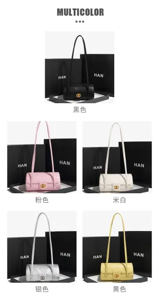 HAN Mini Barrel Crossbody Bag White - 10