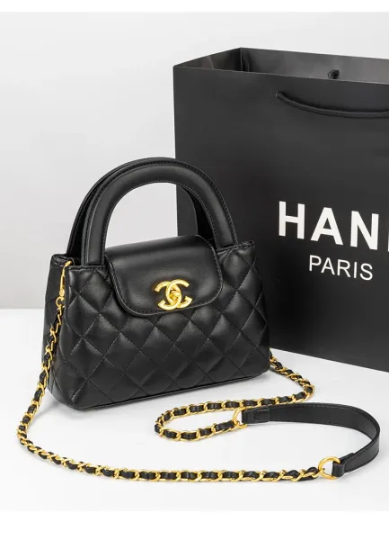 Chanel Mini Flap Bag Black Quilted Leather Handbag - 15
