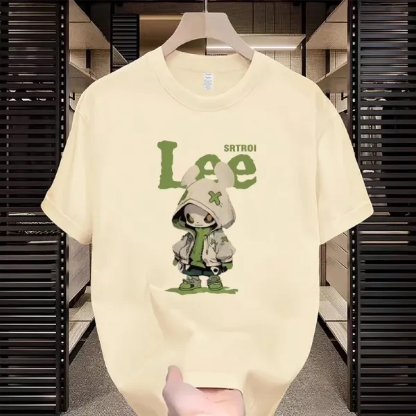 Lee x SRTRIO Graphic Print White T-Shirt - 6