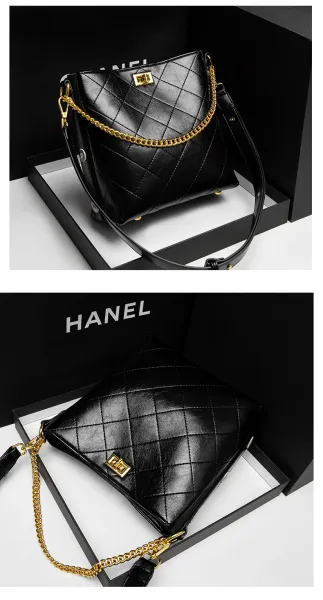 Chanel Quilted Chain Shoulder Bag Black - 15