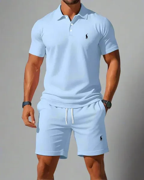 Polo Ralph Lauren Classic Fit Polo Shirt and Shorts Set Black - 4