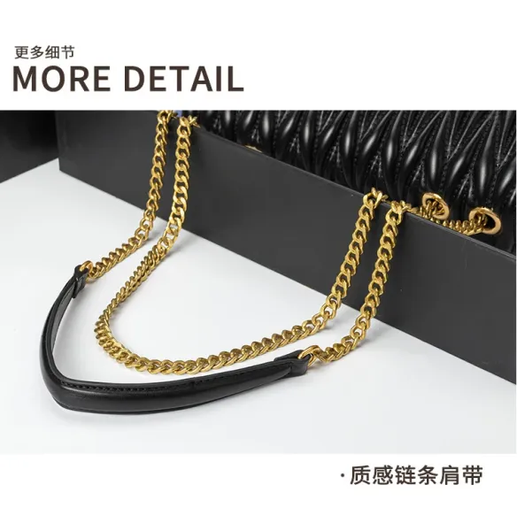 Miu Miu Matelassé Chain Shoulder Bag White - 22