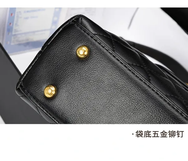 Chanel Mini Flap Bag Black Quilted Leather Handbag - 26