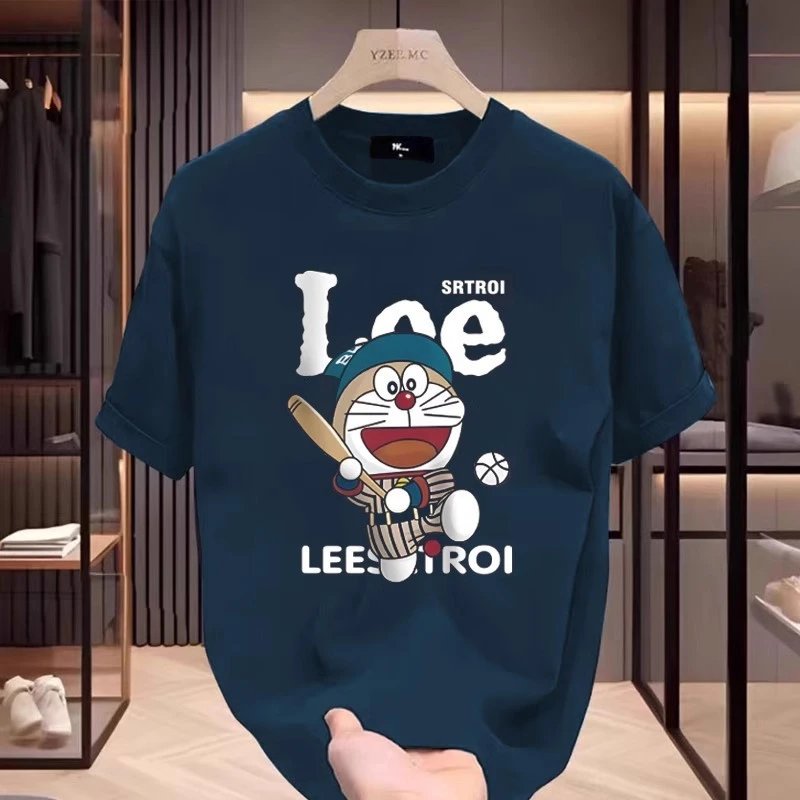 Design Doraemon x Lee Baseball Print Black T-Shirt T-Shirts - 4