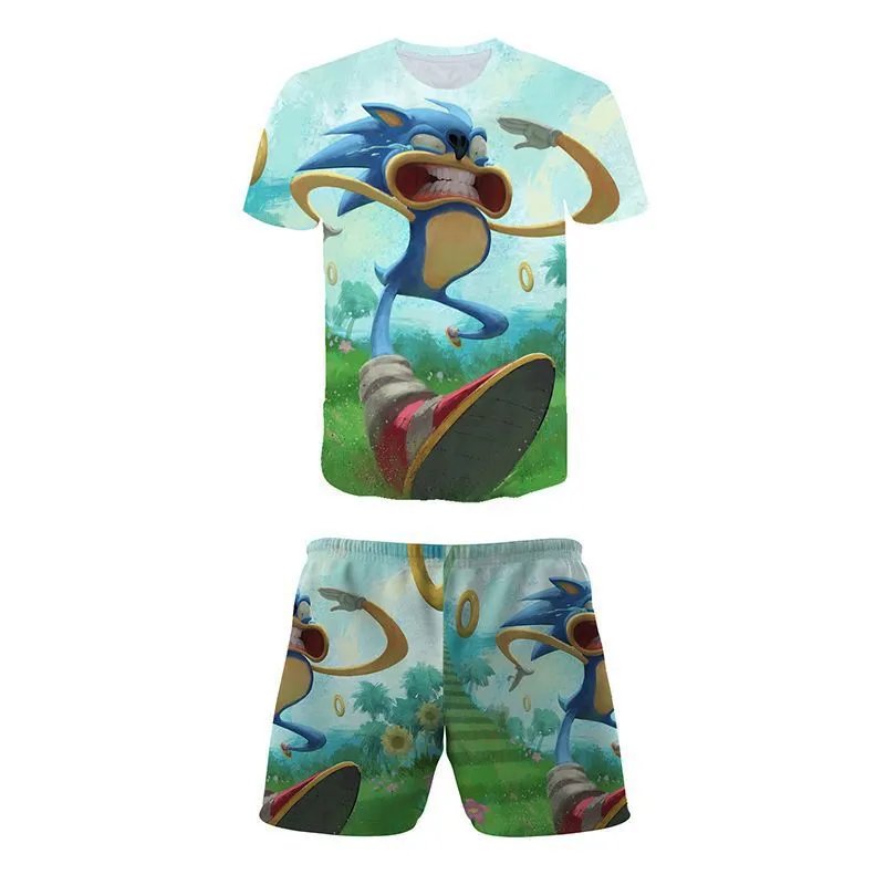 Design Gruffalo x The Gruffalo T-Shirt and Shorts Set Beige / Green Kids Sleepwear - 22