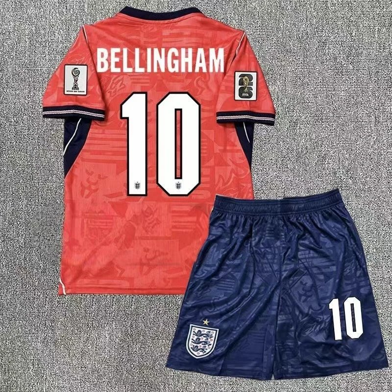 England Football Association 2022 World Cup Away Kit Bellingham #10 Jersey and Shorts