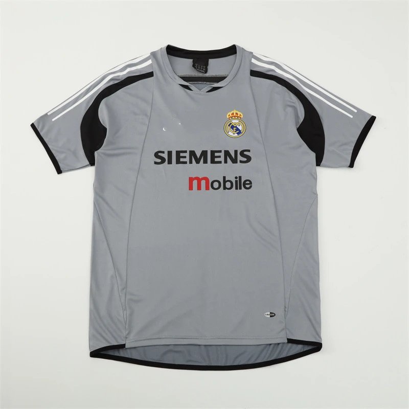 Real Madrid 2007-08 Third Jersey Navy Blue with Light Blue and White Accents Jersey - 3