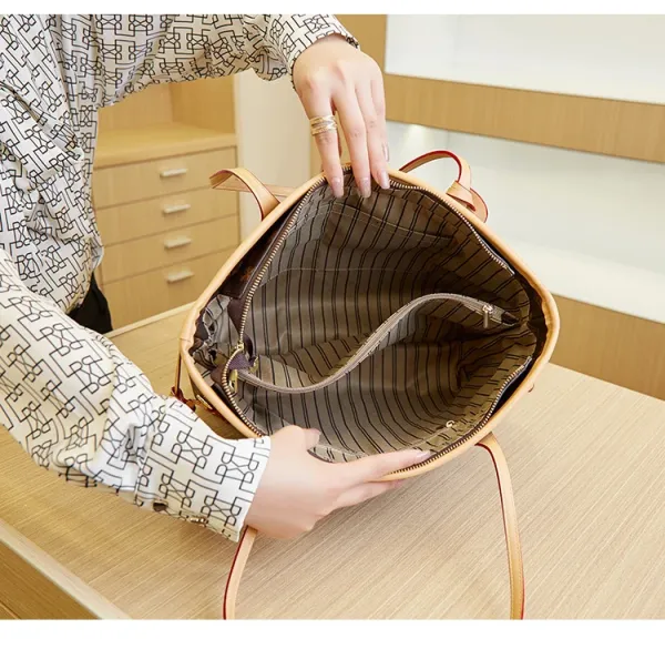 Louis Vuitton Neverfull Monogram Brown Tote Bag - 4