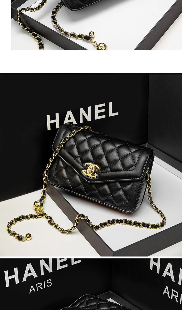Chanel Classic Flap Bag Black Quilted Leather Chain Shoulder Bag - 15