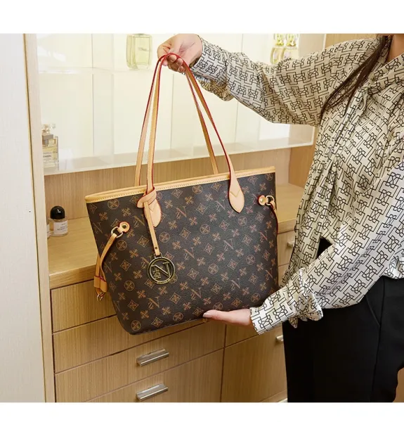 Louis Vuitton Neverfull Monogram Brown Tote Bag - 10