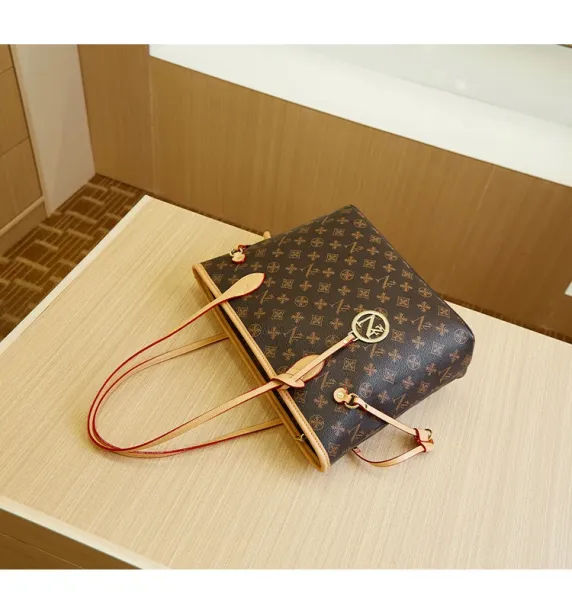 Louis Vuitton Neverfull Monogram Brown Tote Bag - 16