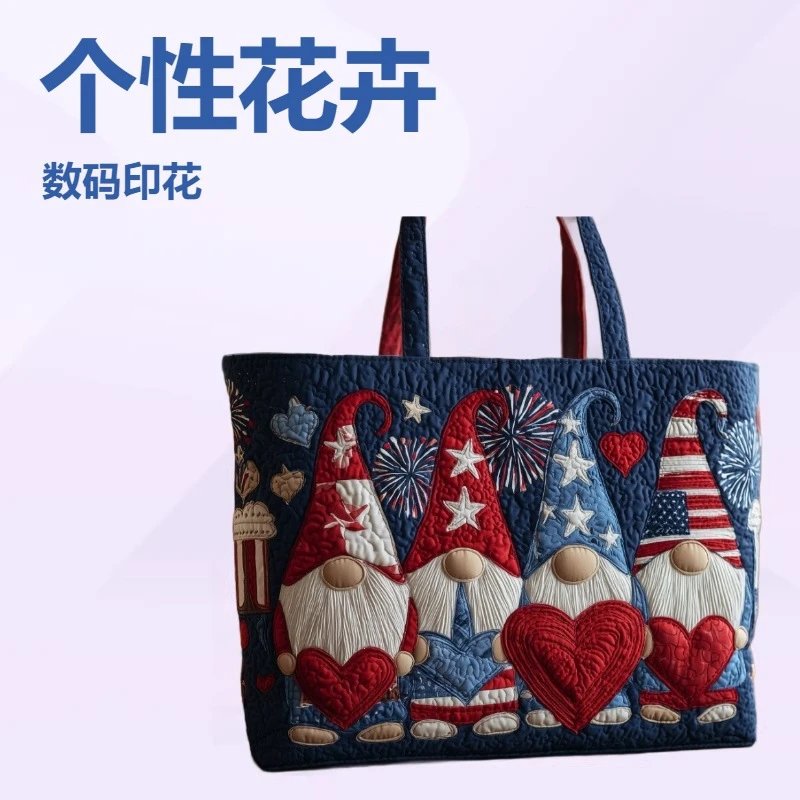 2026 Cross-border Independent Site Amazon New Digital Print Tote Bag Personalized Floral Design Canvas Bag