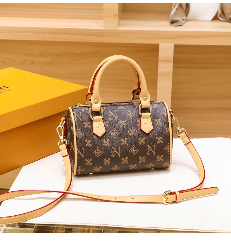 Louis Vuitton Monogram Boston Bag Brown Beige Handbag - 15
