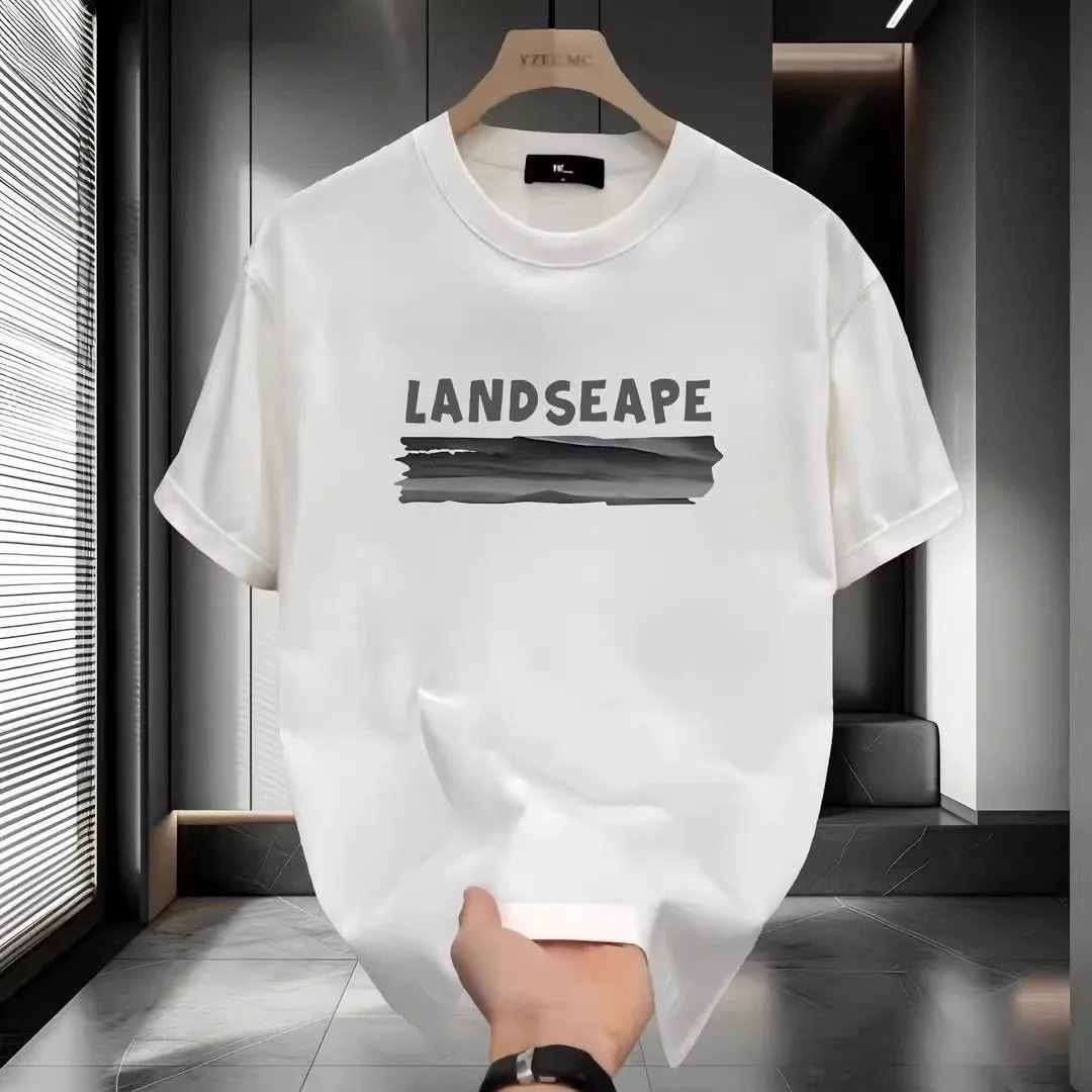 Design Landscape Graphic Print White T-Shirt - 9