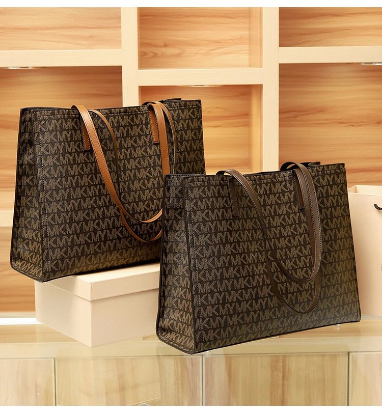 Michael Kors Logo Print Tote Bag Brown - 23