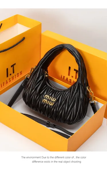Miu Miu Matelassé Hobo Bag Black - 12