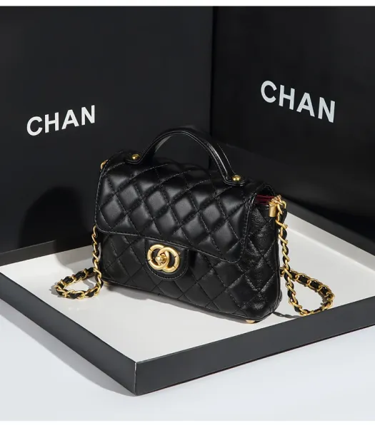 Chanel Mini Flap Bag Pink Quilted Leather Handbag - 15