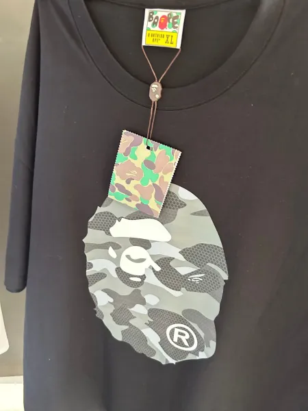 A Bathing Ape BAPE Logo Graphic White T-Shirt - 17