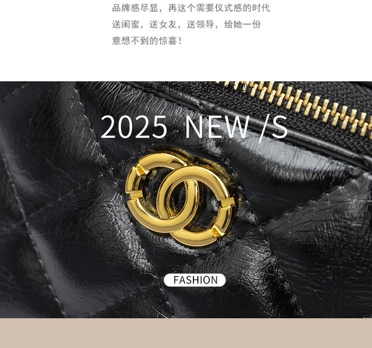 Chanel Mini Vanity Bag Black Quilted Leather Chain Bag Shoulder Bags - 3