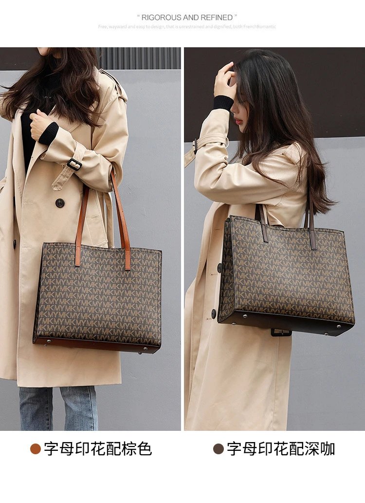 Michael Kors Logo Print Tote Bag Brown - 10