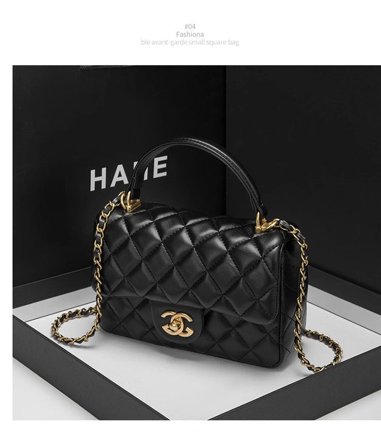 Chanel Mini Flap Bag Black Quilted Leather Chain Shoulder Bag - 15