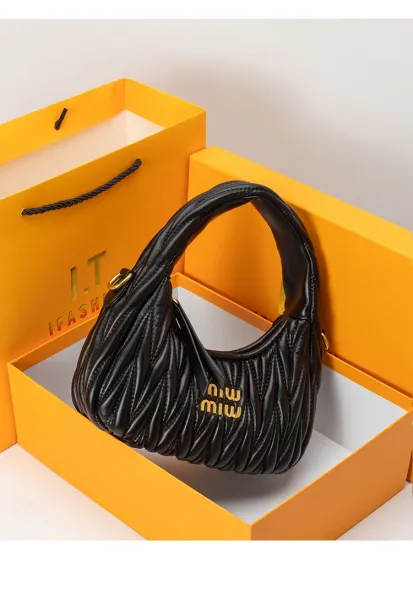 Miu Miu Matelassé Hobo Bag Black - 15