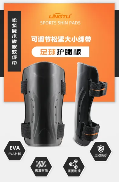 Design Shin Guard Black Protective Gear Activewear - 4