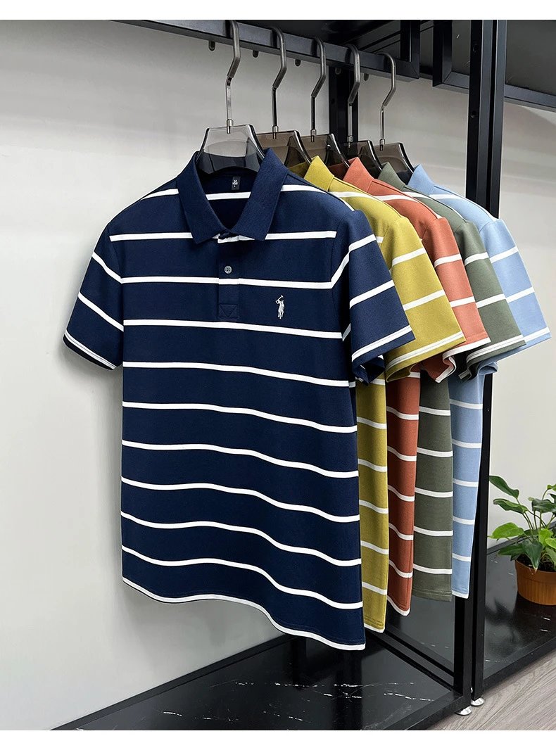 Polo Ralph Lauren Striped Polo Shirt Army Green - 3