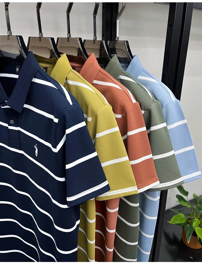 Polo Ralph Lauren Striped Polo Shirt Army Green - 5