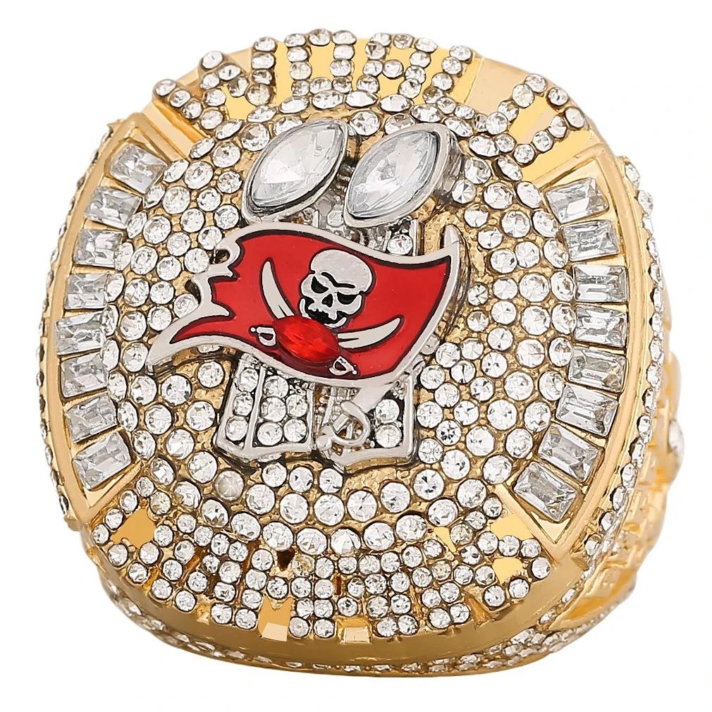 Design Tampa Bay Buccaneers Super Bowl Championship Ring Replica Gold and Crystal Jewelry - 4