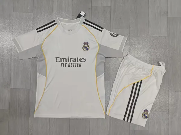 FC Barcelona x Spotify 2024 Third Kit Beige Jersey and Black Shorts Set - 6